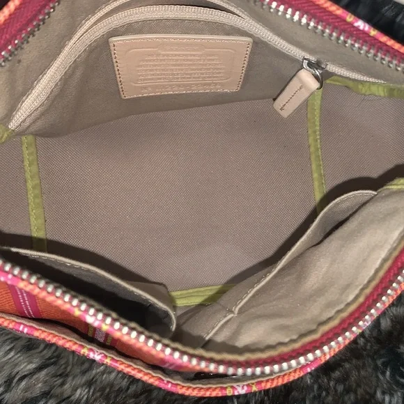 Coach Vibrant Colored Leather With Charm Shoulder/Crossbody Bag - Picture 8 of 15